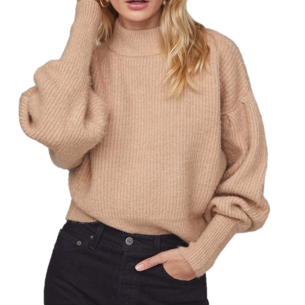Astr Tan Turtleneck Sweater